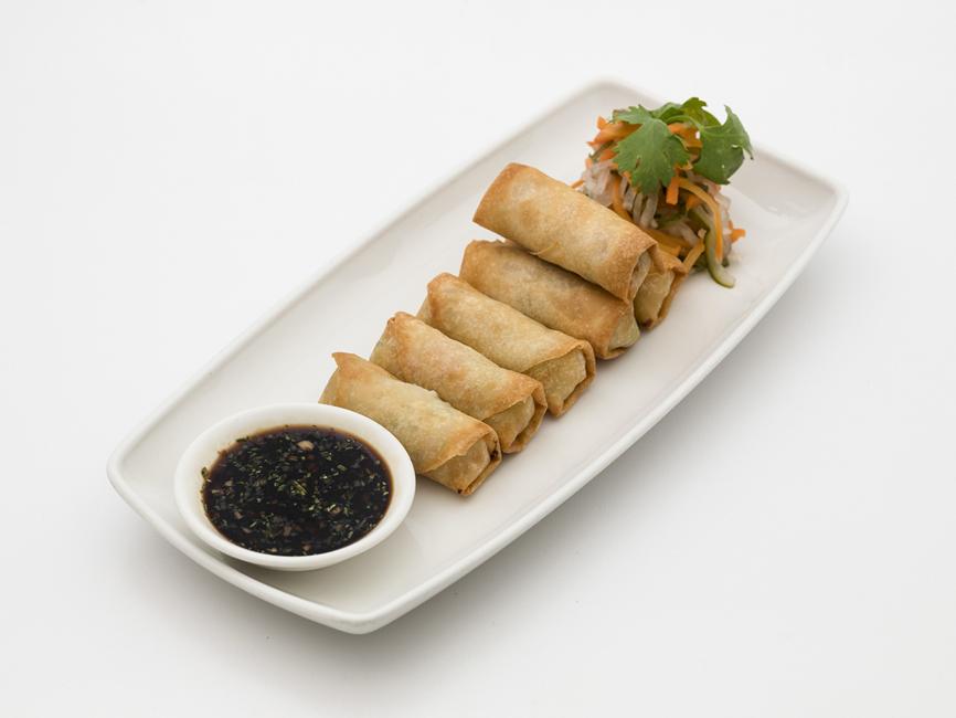JetDine Menu f22 - crispy vegetable spring rolls with sweet chili sauce